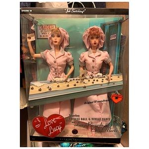 I Love Lucy and Ethel Job Switching Mattel Barbie Doll Collectible Set